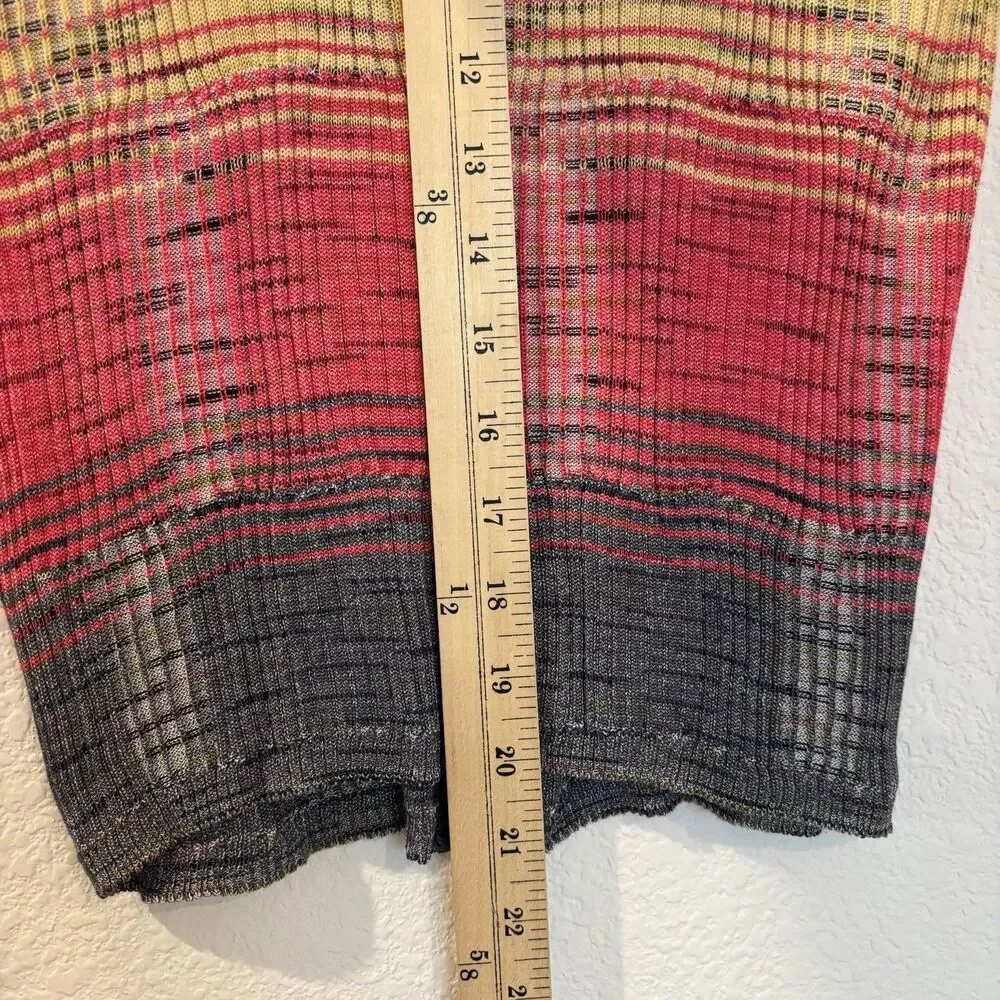 Missoni Cardigan Sweater 4 XS Multicolor Striped V-neck Made in Italy Classic - Picture 13 of 16